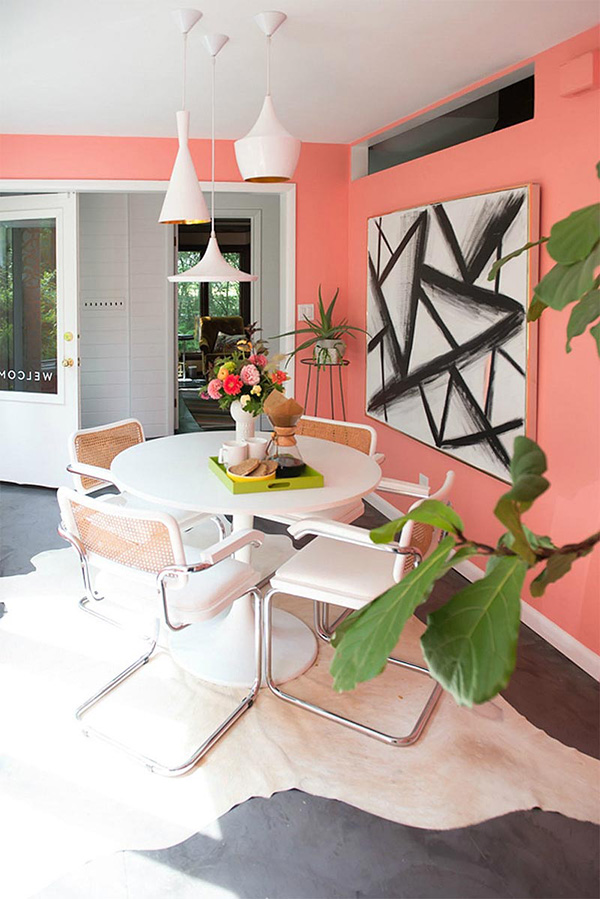 Color coral en paredes: 30 ideas para pintar la casa con color coral - Mil  Ideas de Decoración