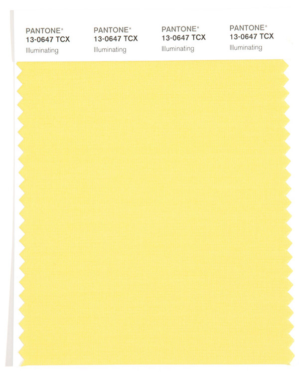 Color del año Pantone 2021 Amarillo Illuminating