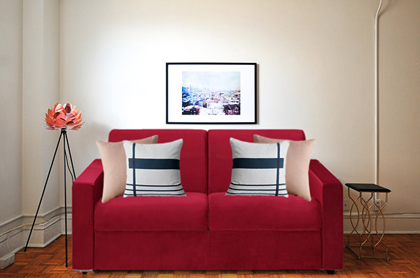 10 combinaciones de cojines para un sofá rojo - Mil Ideas de Decoración