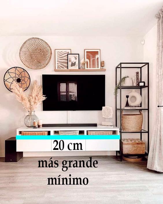 Decorar pared mueble tv