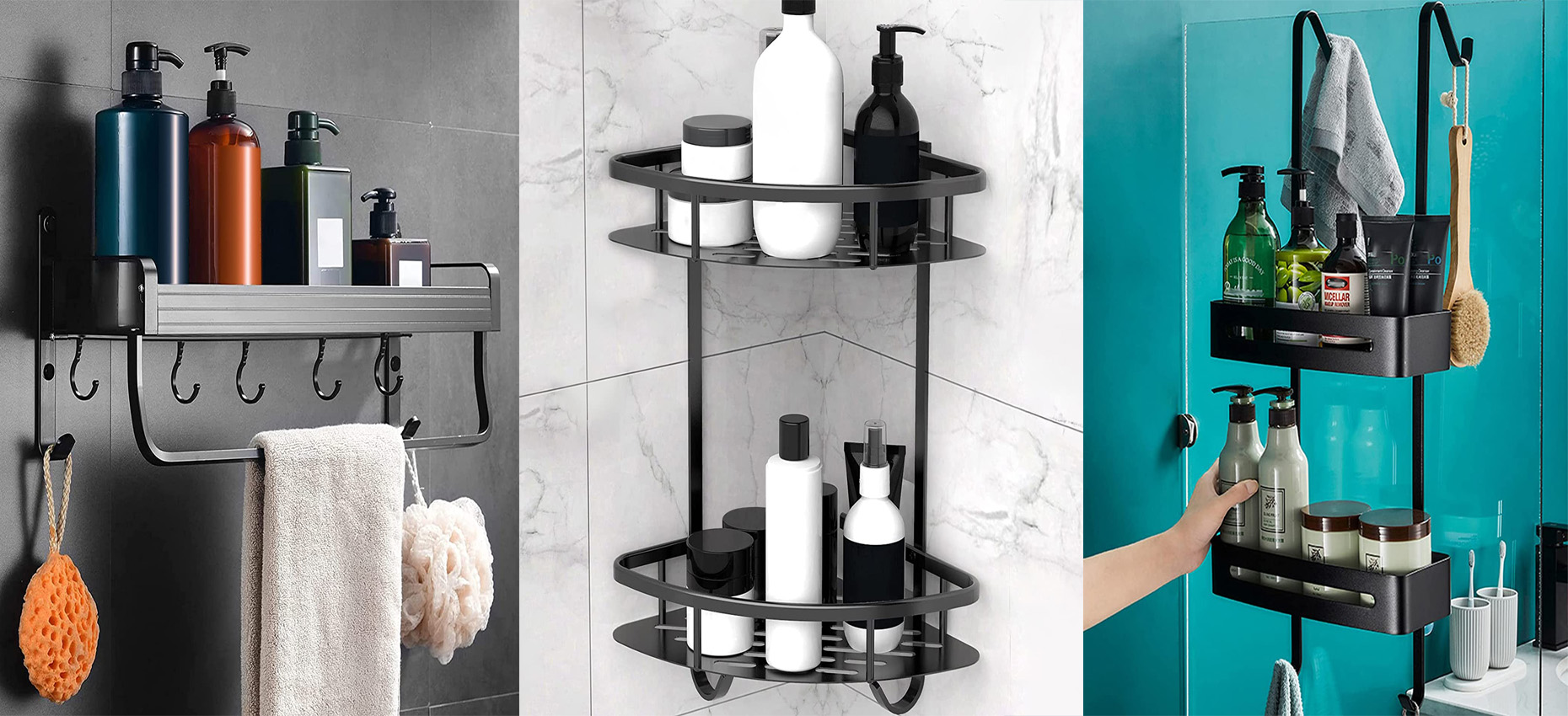 FINNINGEN estante para ducha, negro - IKEA