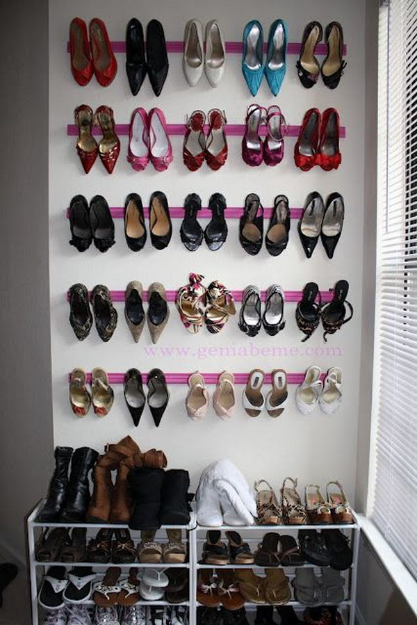 Ideas para guardar y organizar los zapatos en casa.