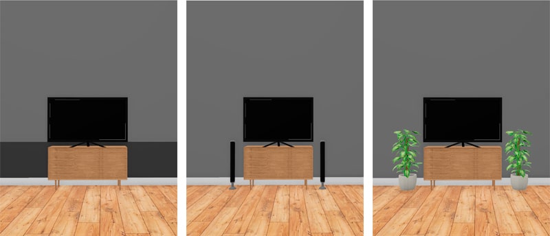 Decorar pared mueble tv